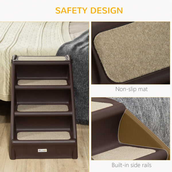 Portable stairs for dogs and cats, dark brown