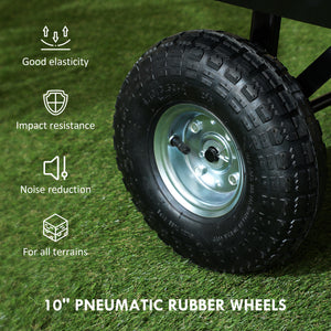 Steel garden cart with removable liner