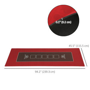 12-player poker mat, red