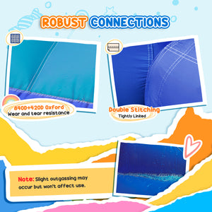 5-in-1 inflatable castle for children with 550W blower, paddling pool, jumping area, climbing wall and cannon