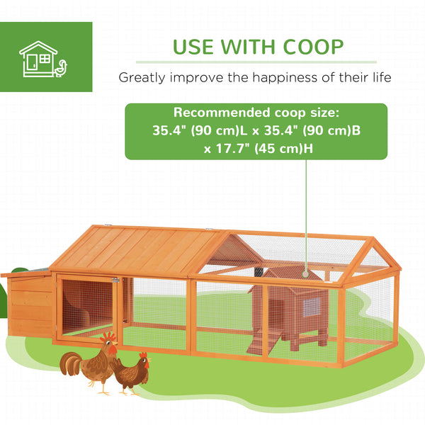 Coop with nesting box, wooden roof and side door for 4 to 8 chickens