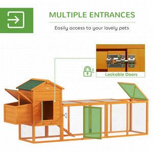 117" Extra Large Chicken Coop with Asphalt Roof