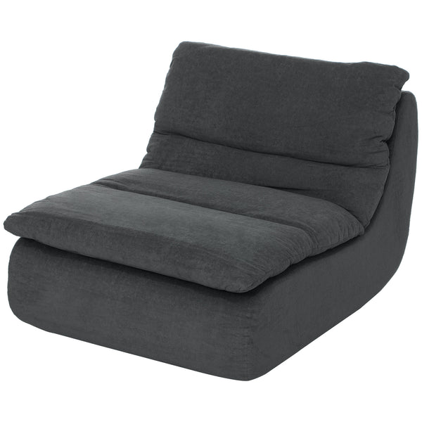 Ultra High Density Foam Armless Floor Sofa, Grey