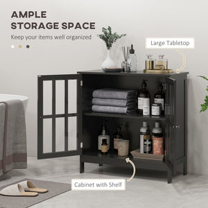 2-Door Kitchen Buffet, Modern Storage Cabinet, Black