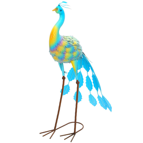 Peacock statue for garden, assorted colors