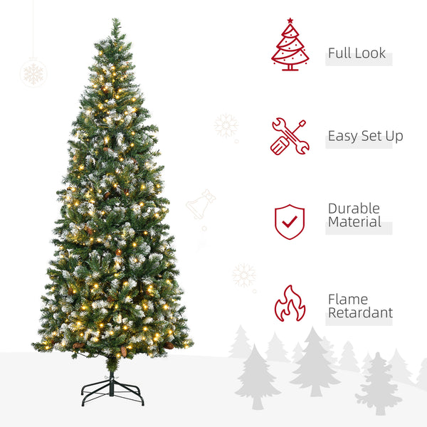 7.5ft Pre-Lit Decorative Christmas Tree with Automatic Opening