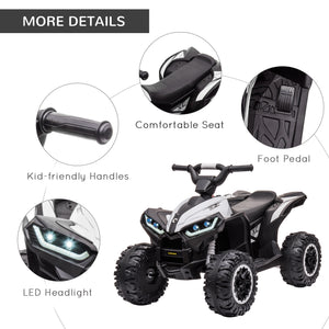 12V Quad with music, headlights, white