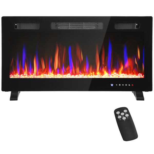 91cm Slim 1500W Electric Fireplace with Eco Mode and Auto Switch