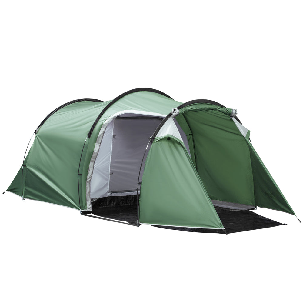 Pop-up Camping Tent with Vestibule, Waterproof, for 2-3 Persons, Dark Green