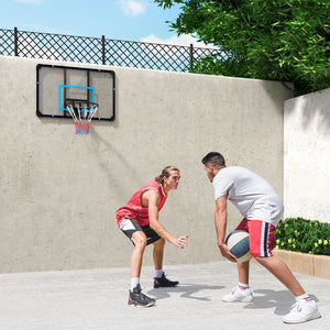Wall-mounted basketball hoop with shatterproof backboard