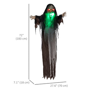 6ft Life-Size Decoration, Big Mouth Green Monster, Sound &amp; Motion Activated