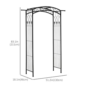 Outdoor garden arch, black