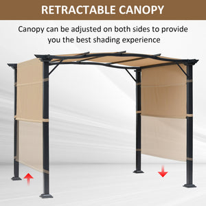 8 x 10 pergola with two adjustable side awnings 
