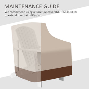 Classic Muskoka Adirondack Chair with Cup Holder, White