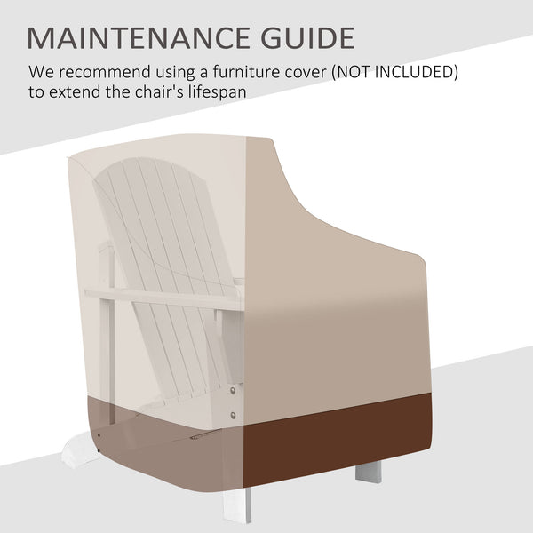 Classic Muskoka Adirondack Chair with Cup Holder, White