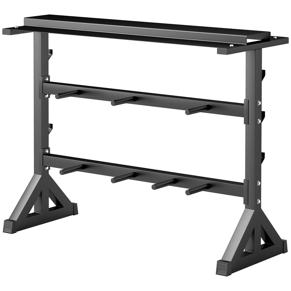 Versatile Gym Organizer with Multi-Function Rack