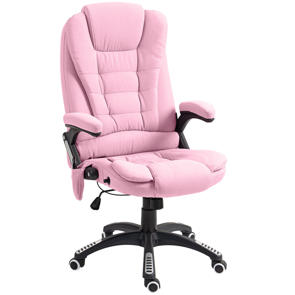 Office chair with 6 vibrating massage points, pink