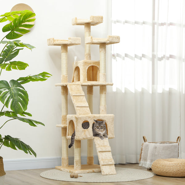173cm Multi-Level Cat Tree, Beige