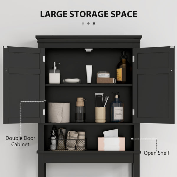 3-Tier Over-The-Toilet Storage Cabinet with Adjustable Shelf