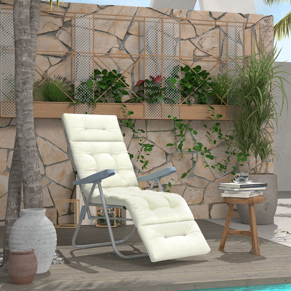 Coussin blanc crème épais 12,7 cm avec dossier, rembourrage coton doux adapté intérieur et extérieur