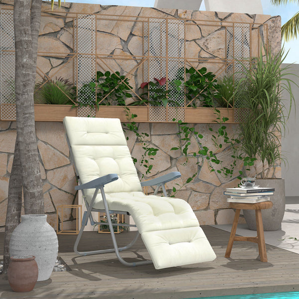 Coussin blanc crème épais 12,7 cm avec dossier, rembourrage coton doux adapté intérieur et extérieur