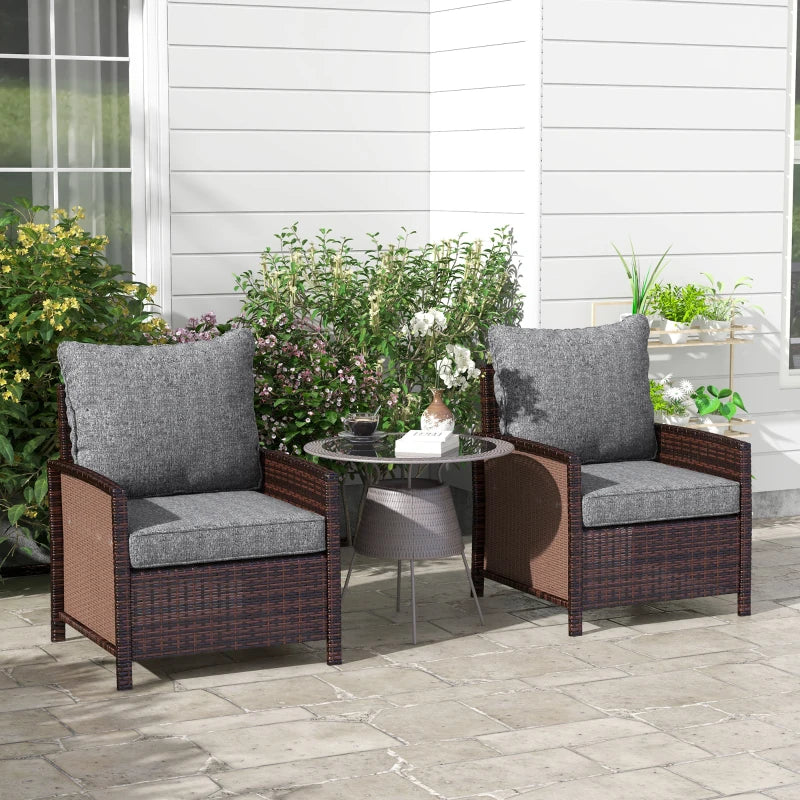 Lot de 4 coussins gris de rechange pour chaise de patio avec dossier, confort extérieur