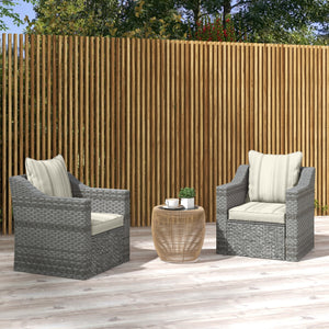 Lot de 4 coussins gris pour chaises de patio, adaptés à un usage intérieur et extérieur