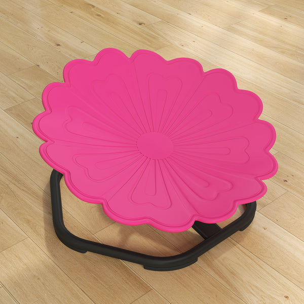 Pink Flower Shaped Children's Swivel Chair