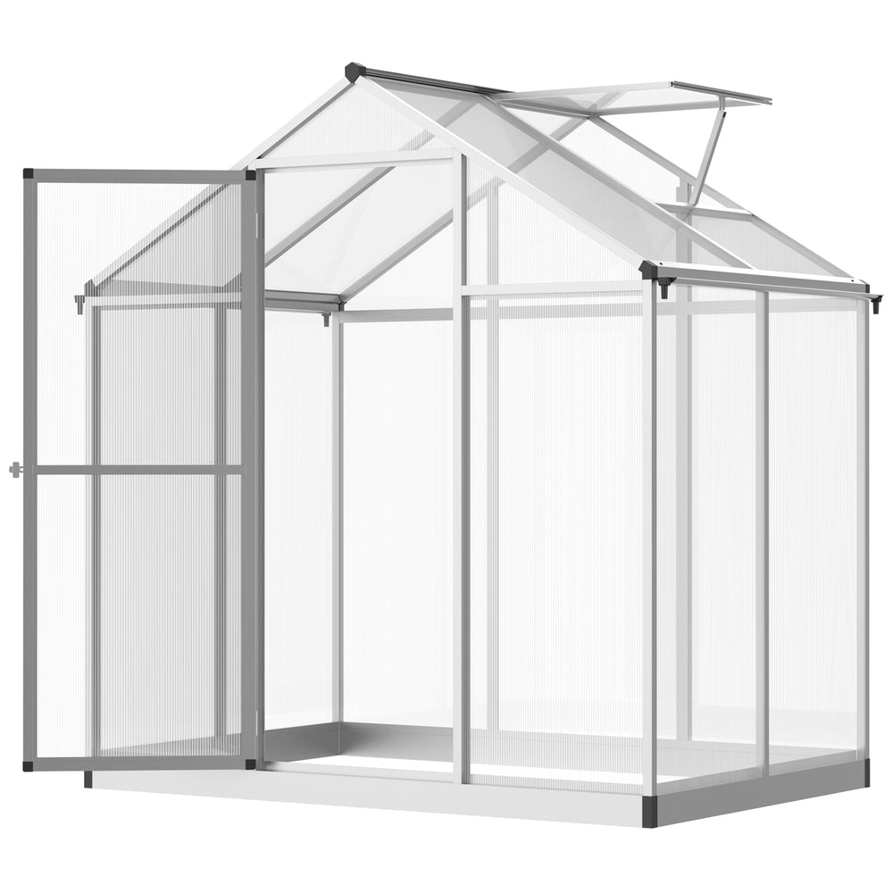 Garden greenhouse with polycarbonate panels