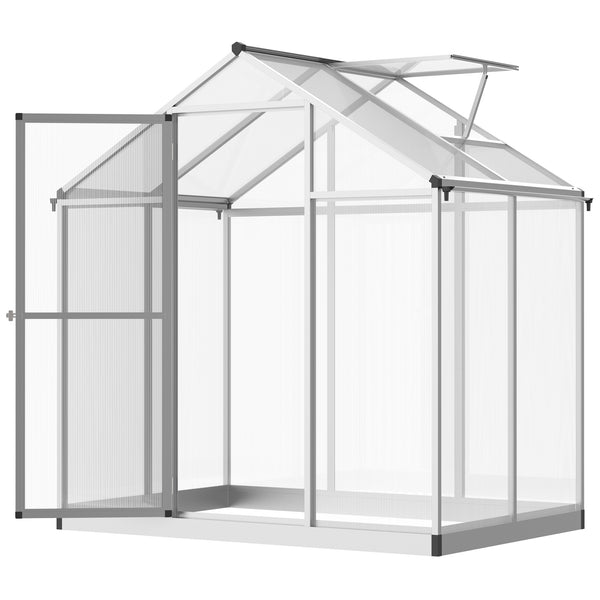 Garden greenhouse with polycarbonate panels