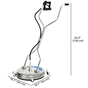 18" High Pressure Surface Cleaner with 4 Wheels