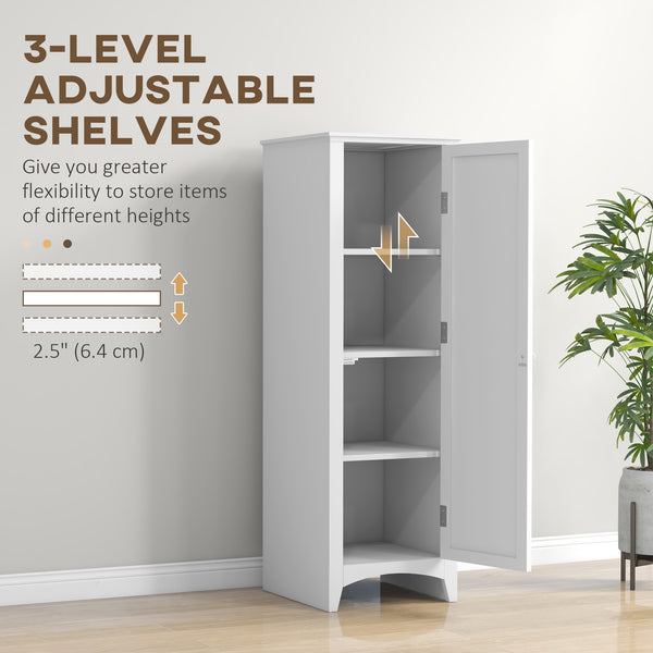 Storage unit with 4 shelves, white