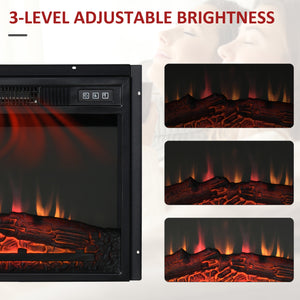 23-inch 1400W Built-in Electric Fireplace, Black