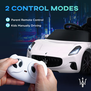 Maserati Gran Turismo 12V Licensed with Remote Control, White