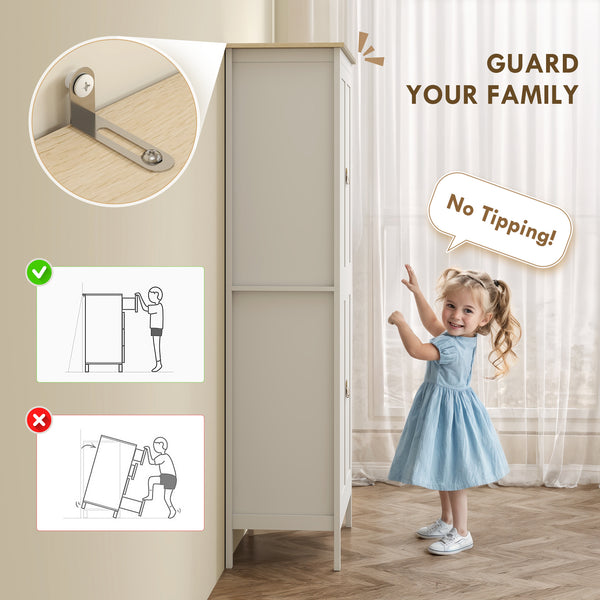 Storage unit with motion sensor and LED lighting, white