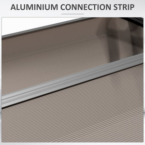 Door and window awning, 6.6 x 3.1 feet, brown