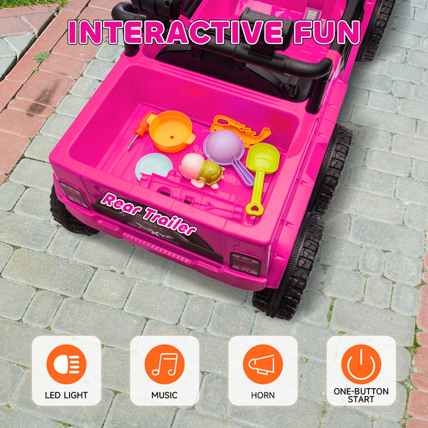 12V 4WD Remote Control Car, Pink
