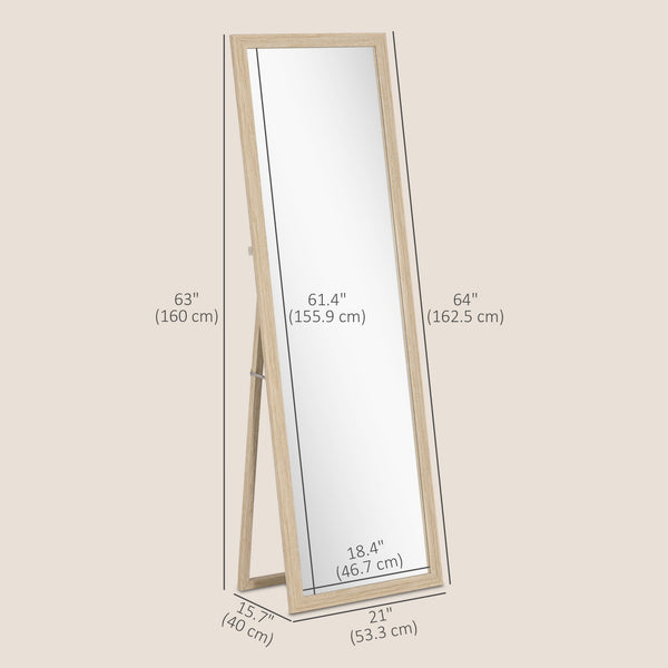 Full-length mirror, beige