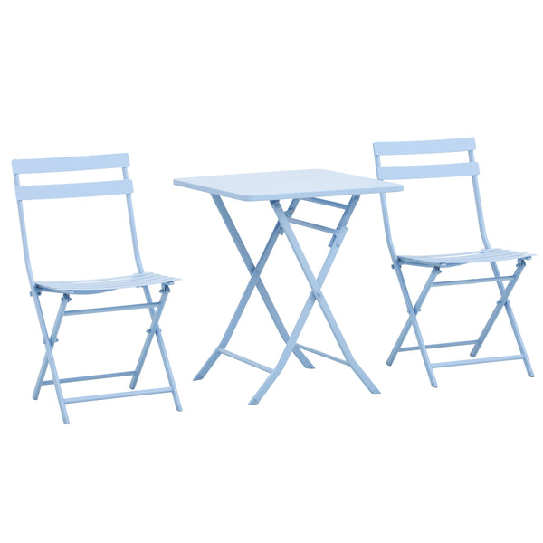 3-piece garden bistro set, blue