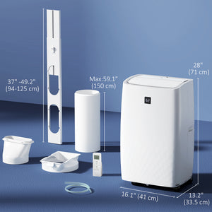 14,000 BTU Portable Air Conditioner, Air Conditioning with Cooling, Dehumidifier, Fan