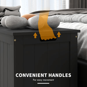 Storage box with 2 safety hinges, black