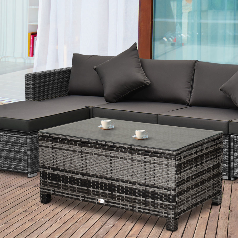 PE synthetic rattan outdoor side table