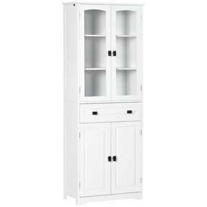 Kitchen cabinet with adjustable shelves, white