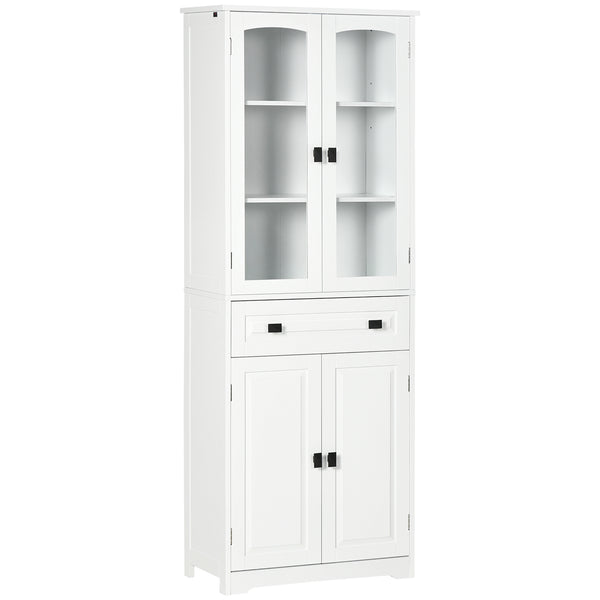 Kitchen cabinet with adjustable shelves, white