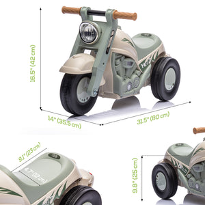 Push car with music and bubbles, cream white