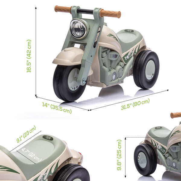 Push car with music and bubbles, cream white