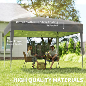 10 x 10 folding tent with carry bag, grey