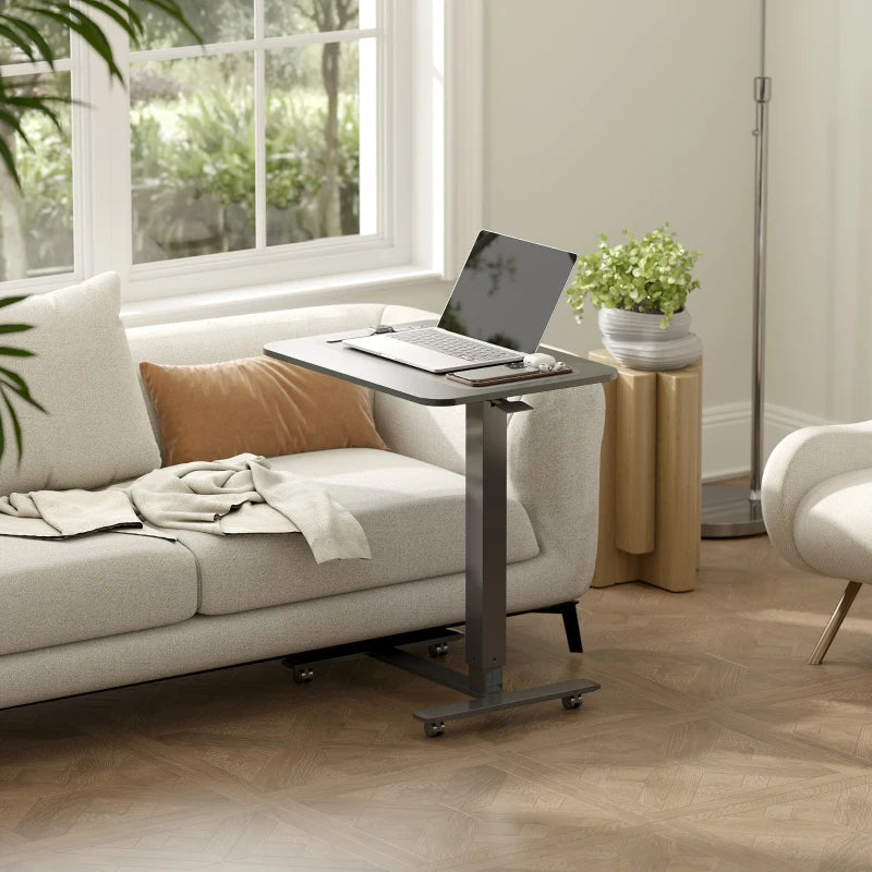 43" Height Adjustable Standing Desk on Casters, Black