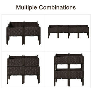 4-piece raised garden bed in PP