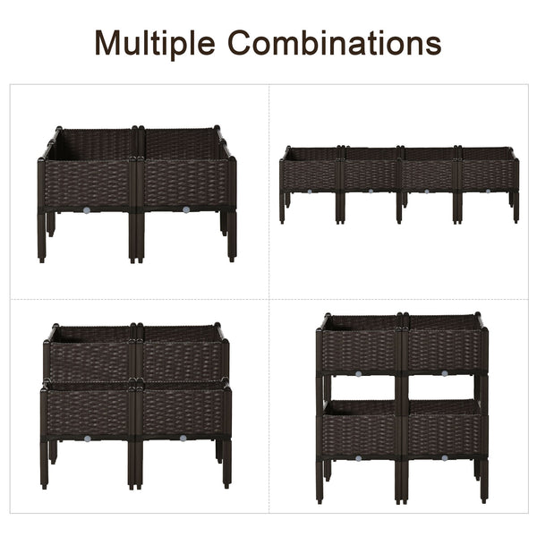 4-piece raised garden bed in PP